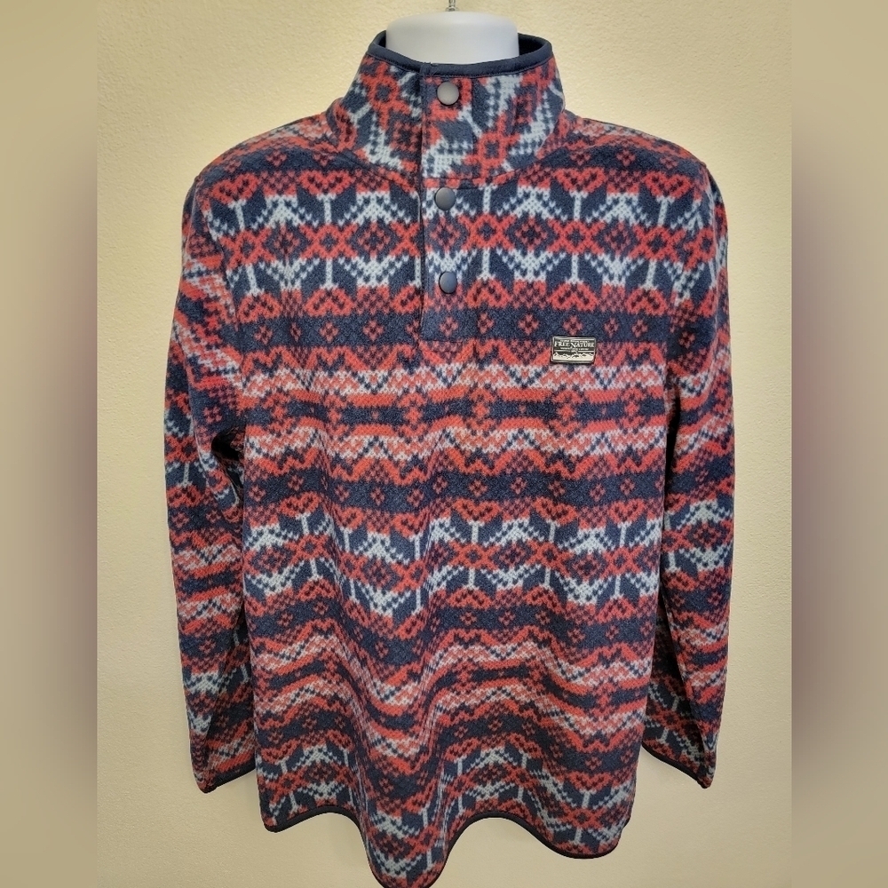 NWT Free Nature NYC Men's Fleece Pullover Sweatshirt